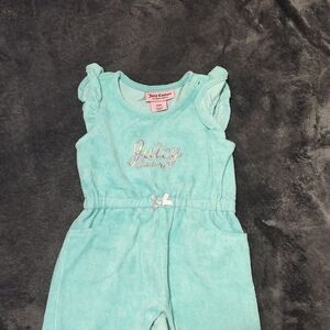 Juicy Couture Aqua Terry Ruffle Romper